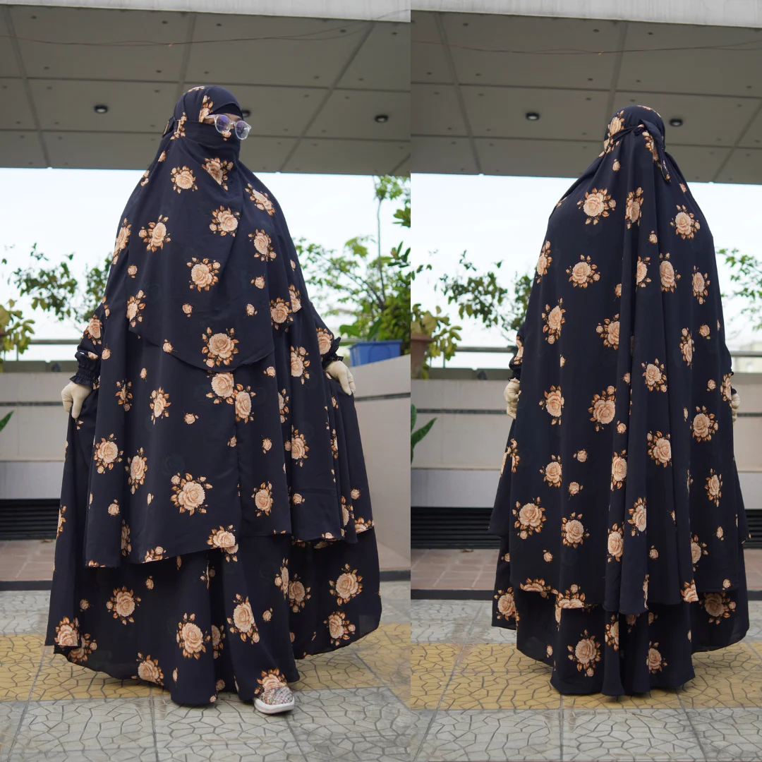 Cherry Georgette Fabric Khimar Scarf Set CG115